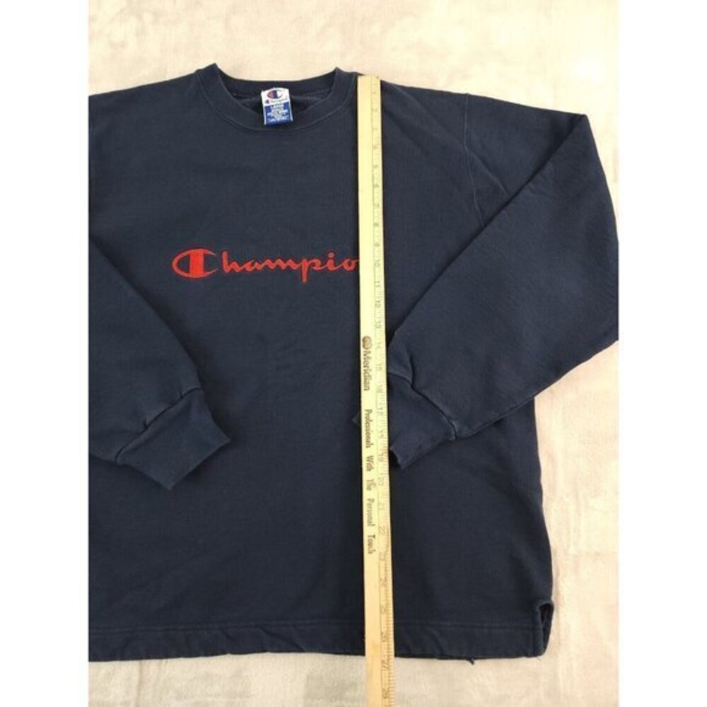 Vintage 80s Champion Sweatshirt Script Mens Large Spellout - Picture 7 of 8